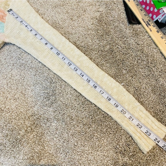 Hi-Lo Striped Open Front Waterfall Cardigan Knit Kimono - Picture 9 of 11